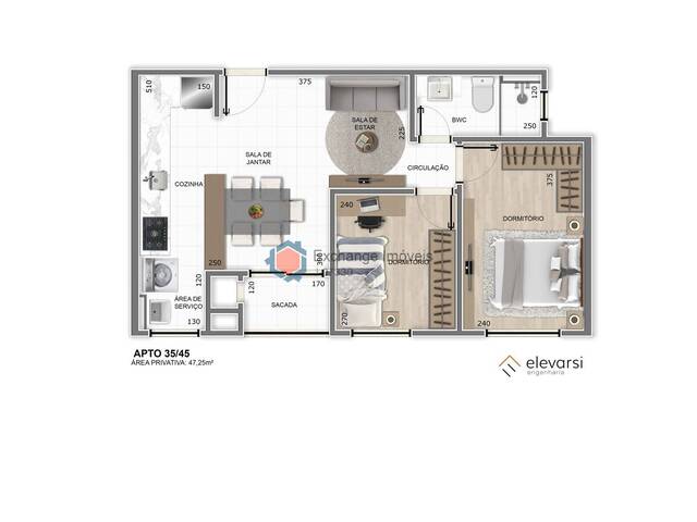 #488 - Apartamento para Venda em Colombo - PR - 2