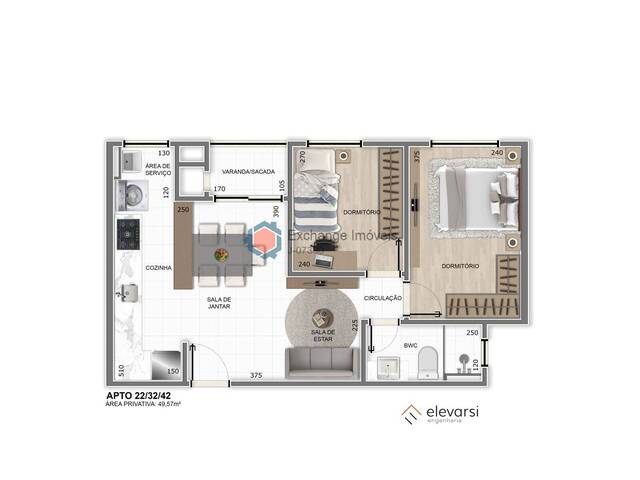 #490 - Apartamento para Venda em Colombo - PR - 2