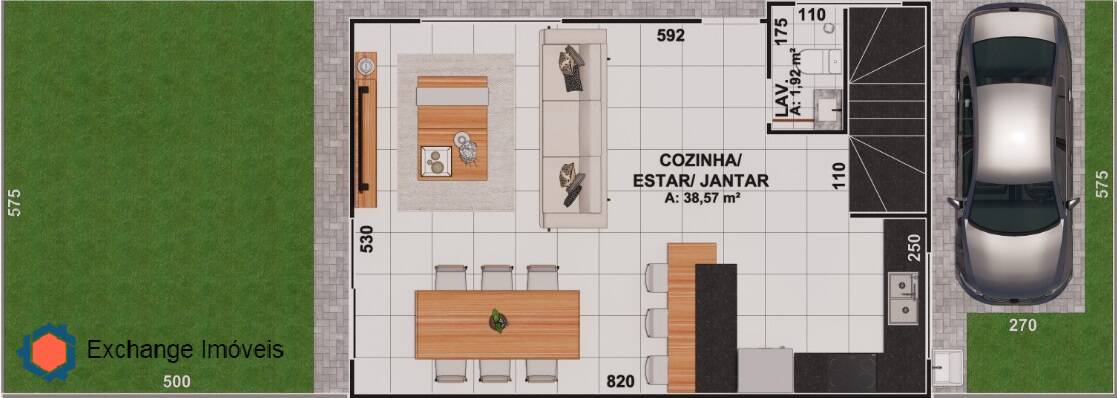 Casa de Condomínio, 3 quartos - Foto 2