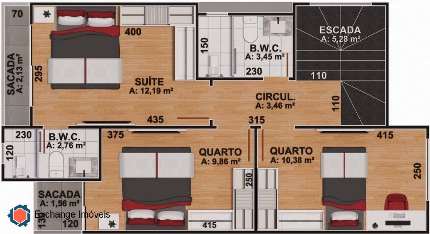 Casa de Condomínio, 3 quartos - Foto 5