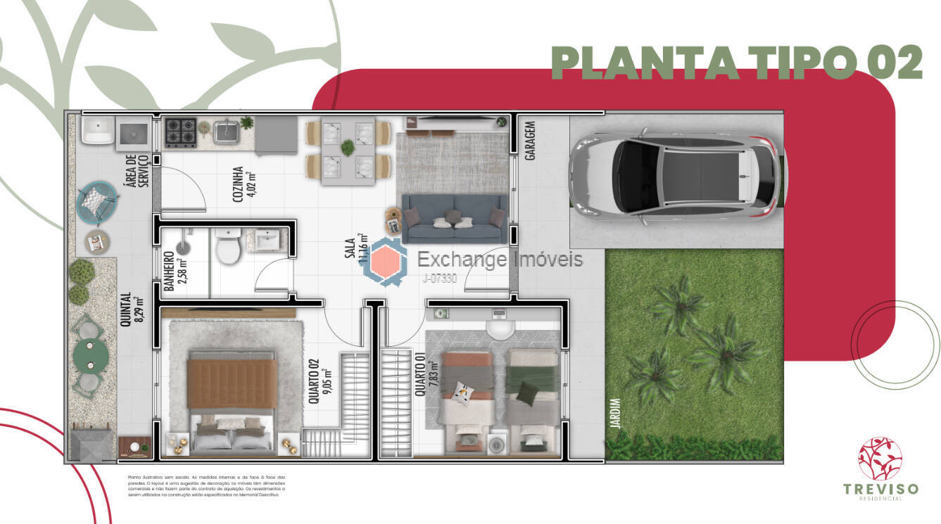 Casa, 2 quartos, 42 m² - Foto 9