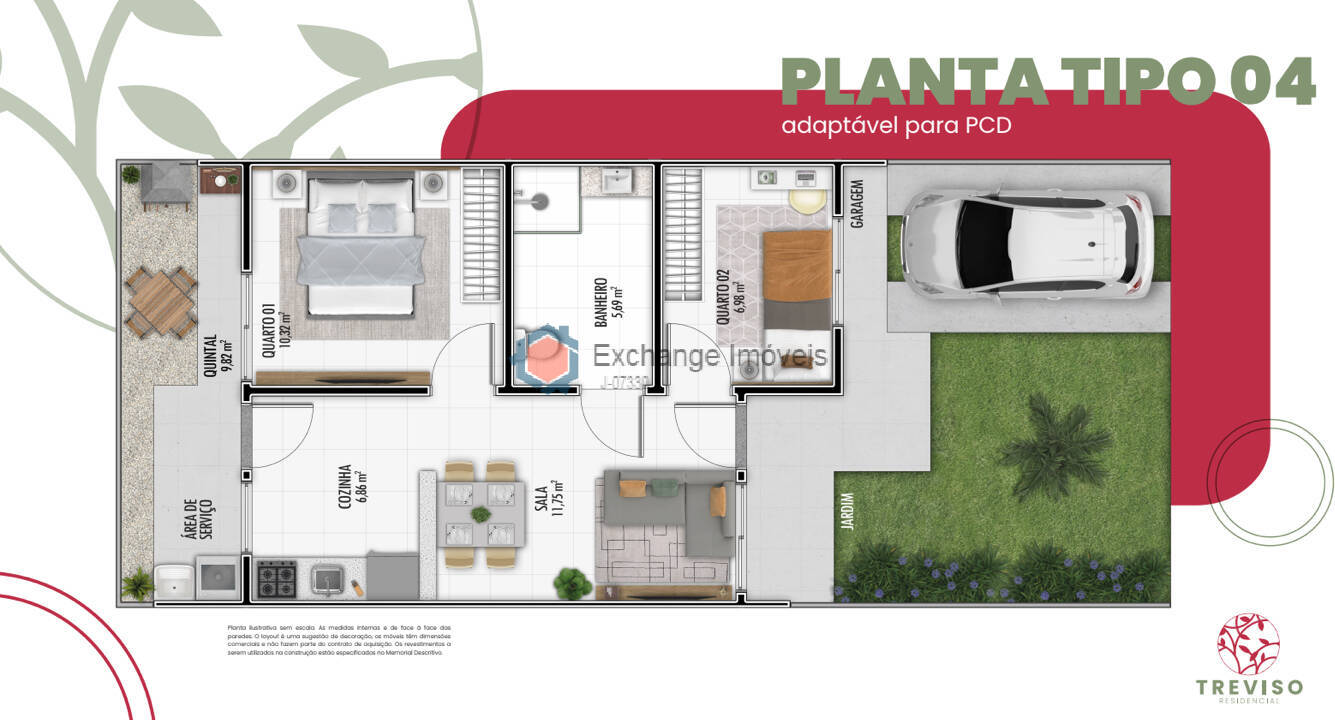 Casa, 2 quartos, 42 m² - Foto 10