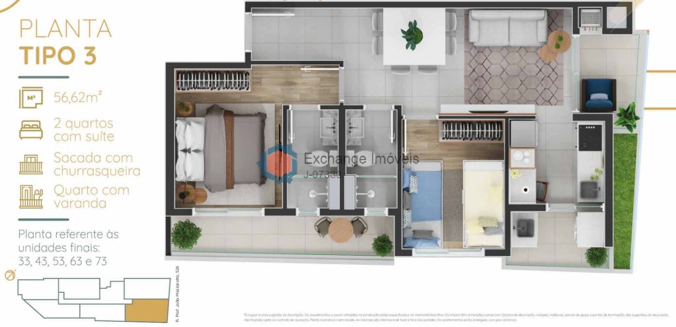 Apartamento à venda com 2 quartos, 46m² - Foto 6