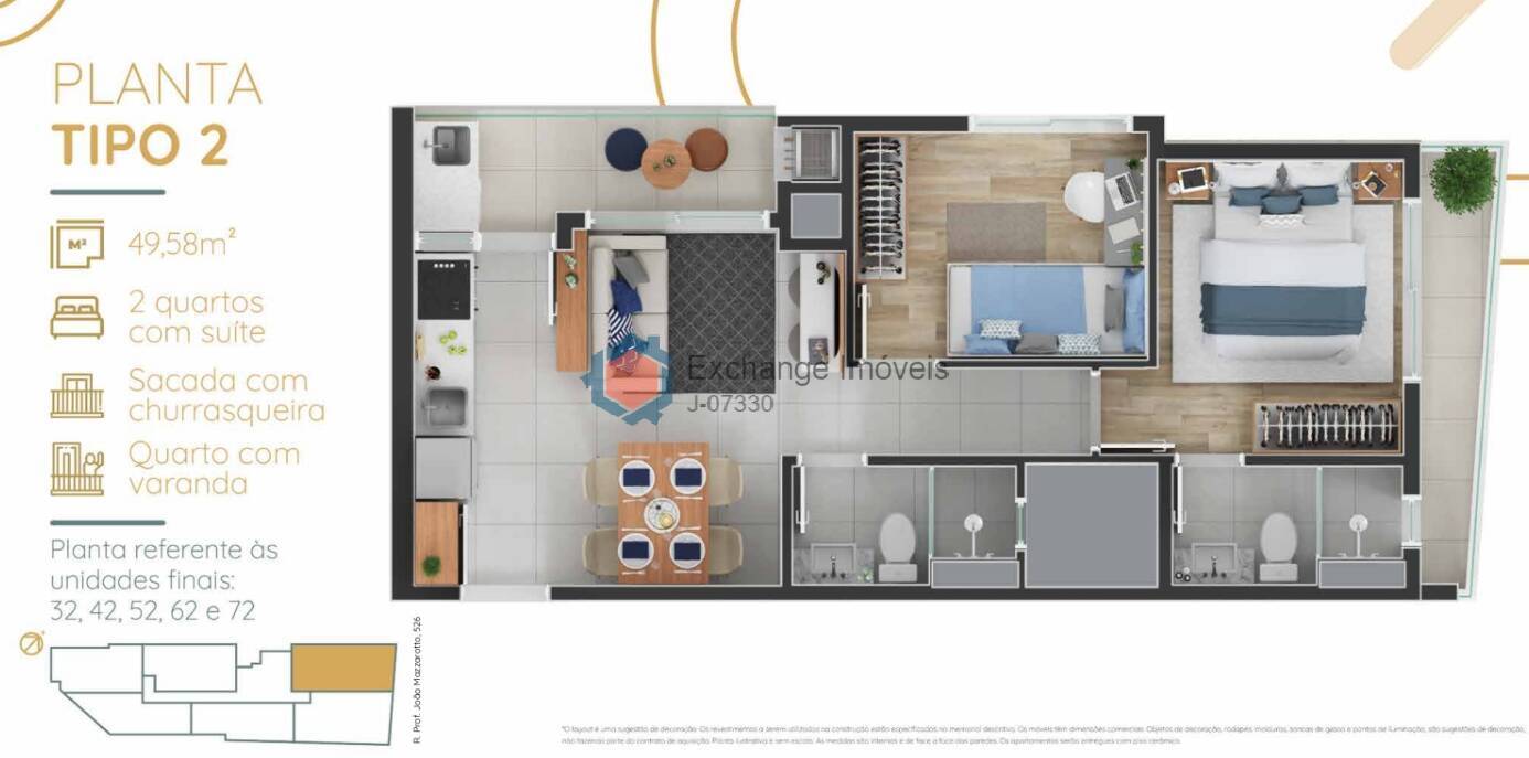 Apartamento à venda com 2 quartos, 46m² - Foto 7