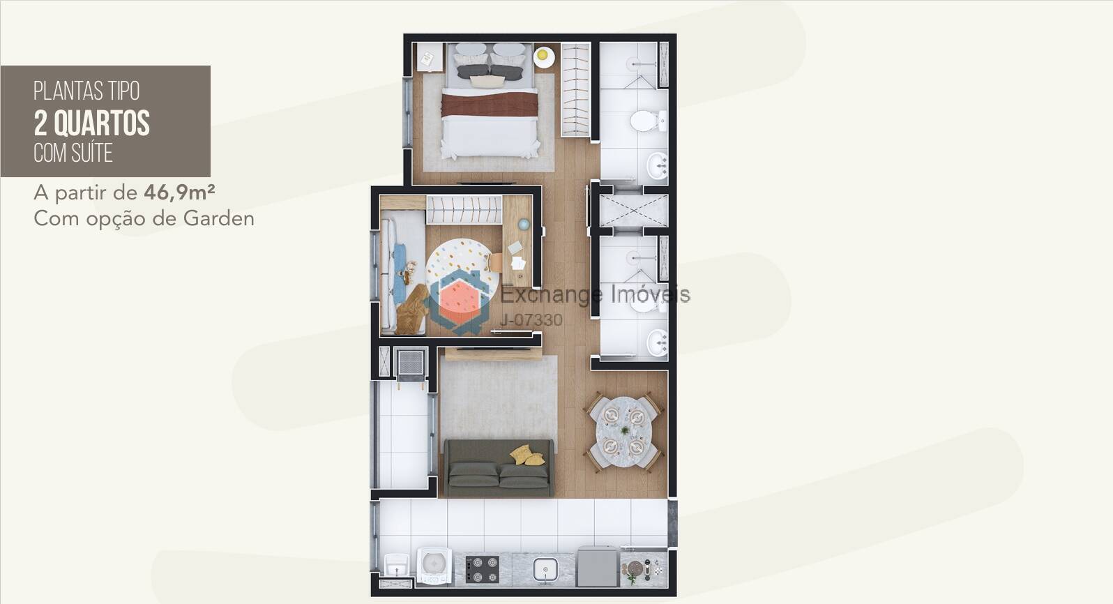 Apartamento, 2 quartos - Foto 3