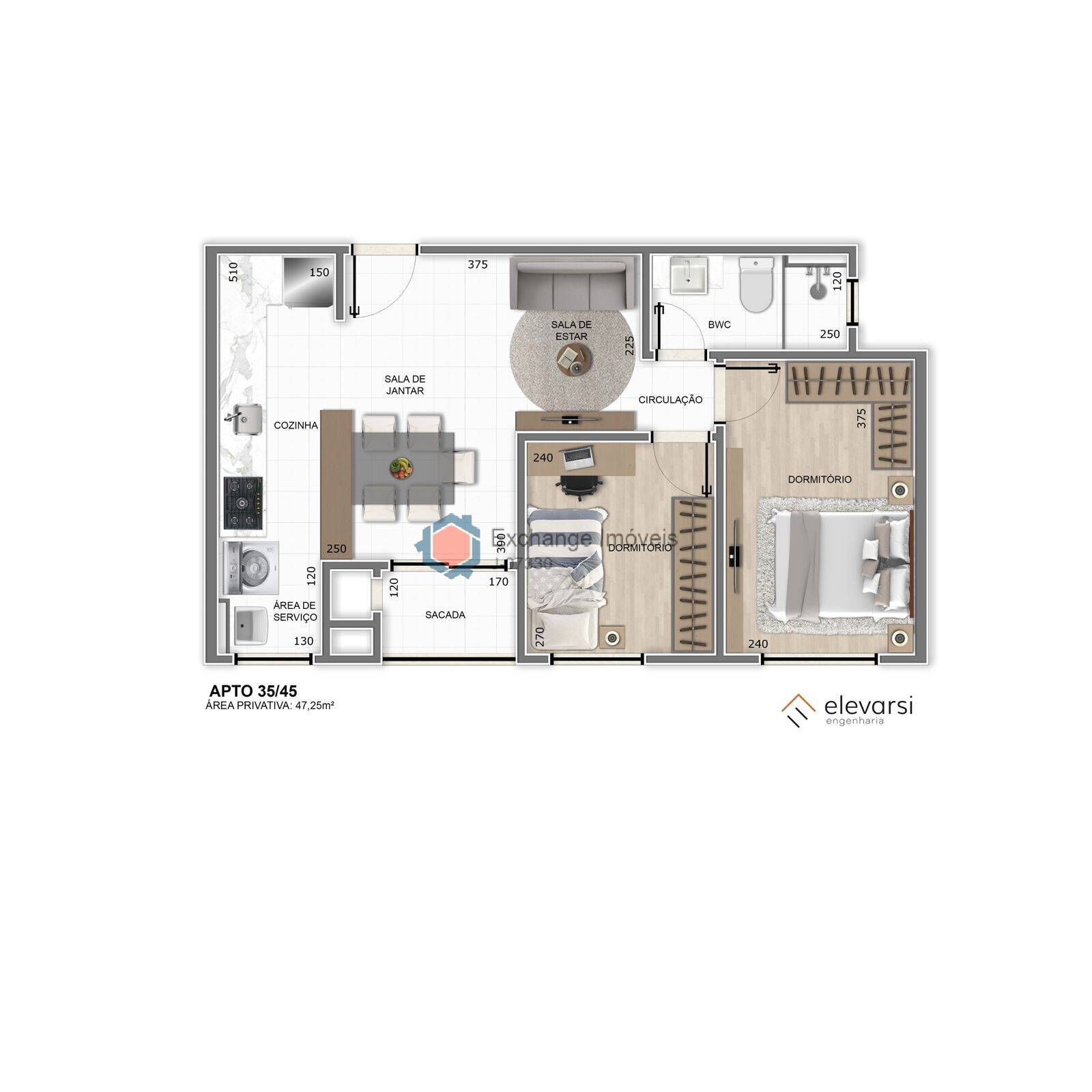 Apartamento, 2 quartos - Foto 2